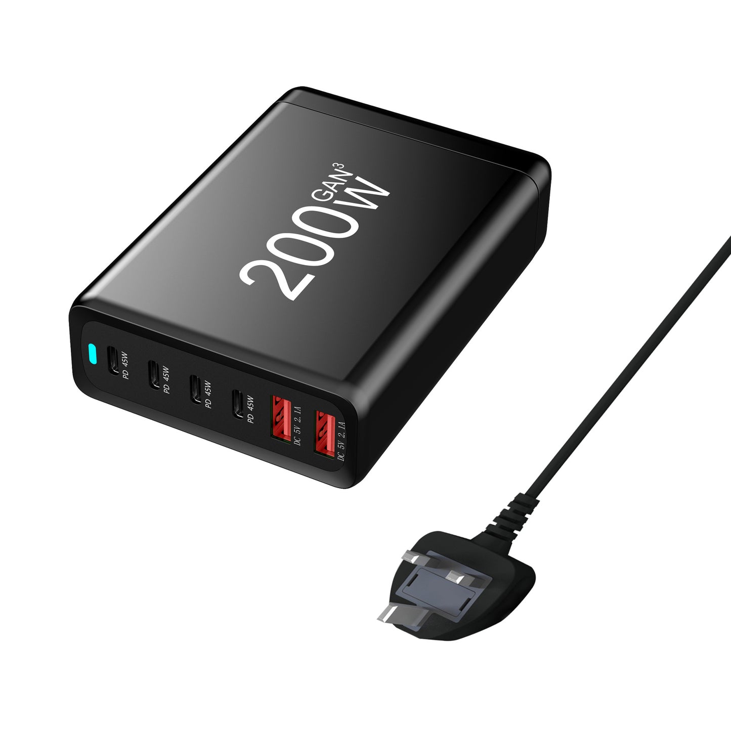 200W High Power Gallium Nitride GaN Charger